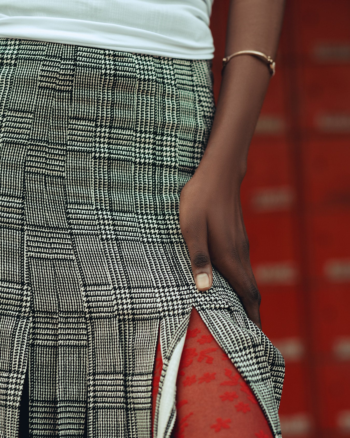 Chess Print Skirt